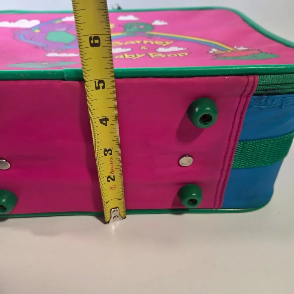 Vintage Barney And Baby Bop Travel Bag 1993 Suitcase Luggage